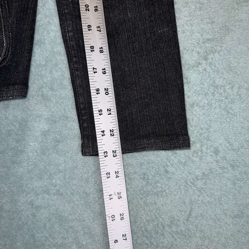 Vtg Ralph Lauren 6 Pocket Skirted Pleat Back Thick Black Denim Jacket Petite M - Picture 9 of 10